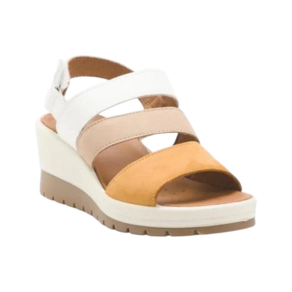 IGI&CO Made In Italy Nubuck Leather Multi-band Wedge Sandals